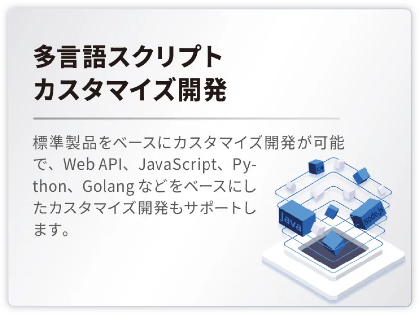 多言語スクリプトカスタマイズ開発